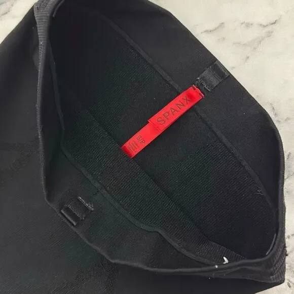 Spanx Black Slim Cognito High Waist Mid Thigh Shorts S - Picture 6 of 6